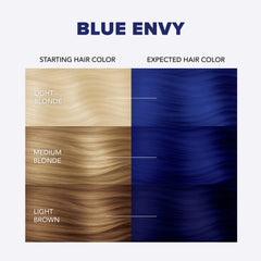 BLUE ENVY ORIGINAL COMPLETE KIT WITH BLEACH AND SEMI-PERMANENT HAIR COLOR