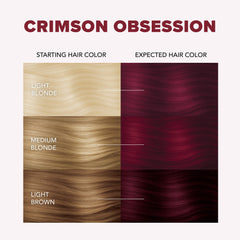 CRIMSON OBSESSION ORIGINAL COMPLETE KIT WITH BLEACH AND SEMI-PERMANENT HAIR COLOR