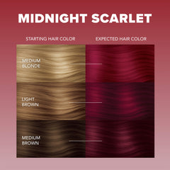 Midnight Scarlet No Bleach Red Semi-Permanent Hair Dye Kit Midnight Scarlet No Bleach Red Semi-Permanent Hair Dye Kit