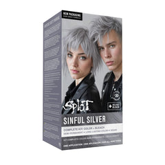 SINFUL SILVER ORIGINAL COMPLETE KIT WITH BLEACH AND SEMI-PERMANENT HAIR COLOR