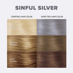 SINFUL SILVER ORIGINAL COMPLETE KIT WITH BLEACH AND SEMI-PERMANENT HAIR COLOR