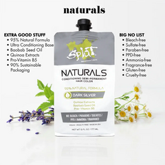 Naturals: Vegan Semi-Permanent Hair Dyes - Dark Silver Naturals: Vegan Semi-Permanent Hair Dyes - Dark Silver