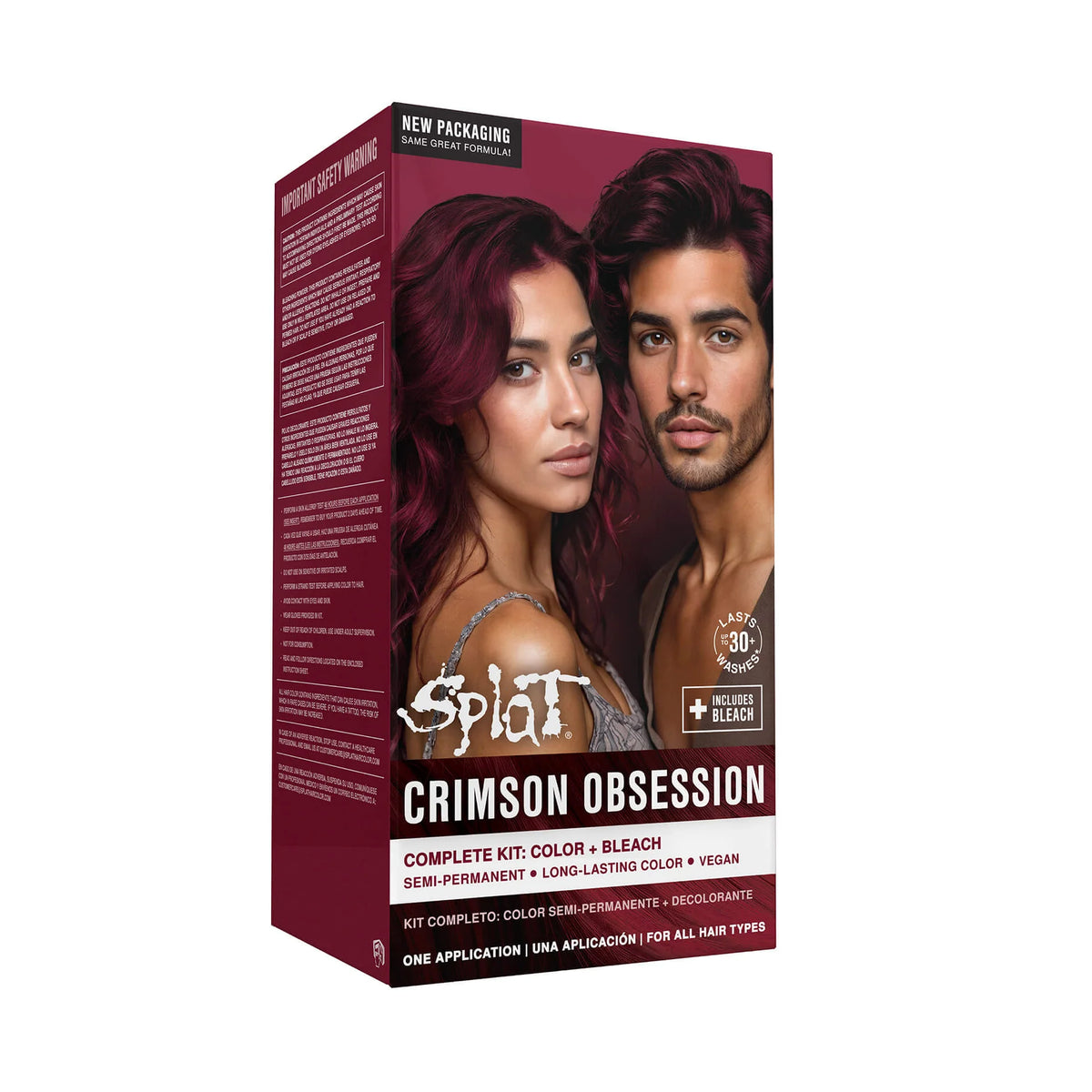 CRIMSON OBSESSION ORIGINAL COMPLETE KIT WITH BLEACH AND SEMI-PERMANENT HAIR COLOR
