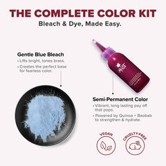 CRIMSON OBSESSION ORIGINAL COMPLETE KIT WITH BLEACH AND SEMI-PERMANENT HAIR COLOR