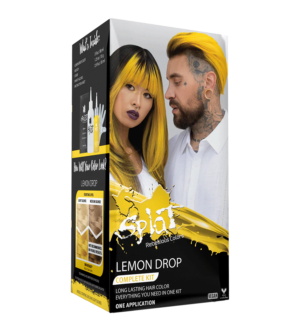LEMON DROP ORIGINAL COMPLETE KIT WITH BLEACH AND SEMI-PERMANENT HAIR COLOR