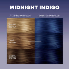 Midnight Indigo No Bleach Purple Semi-Permanent Hair Dye Kit Midnight Indigo No Bleach Purple Semi-Permanent Hair Dye Kit