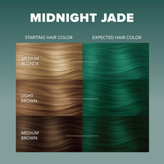 Midnight Jade No Bleach Green Semi-Permanent Hair Dye Kit Midnight Jade No Bleach Green Semi-Permanent Hair Dye Kit