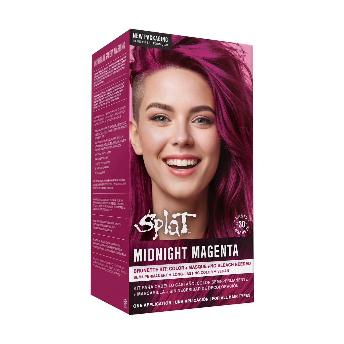 Midnight Magenta No Bleach Pink Semi-Permanent Hair Dye Kit Midnight Magenta No Bleach Pink Semi-Permanent Hair Dye Kit