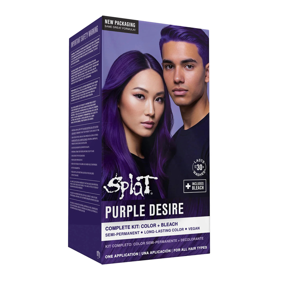 Purple Desire Original Complete Kit with Bleach and Semi-Permanent Hair Color