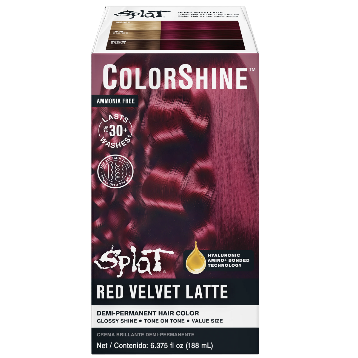 ColorShine: 7R Red Velvet Latte Demi-Permanent Hair Color
