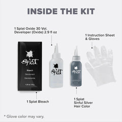 SINFUL SILVER ORIGINAL COMPLETE KIT WITH BLEACH AND SEMI-PERMANENT HAIR COLOR