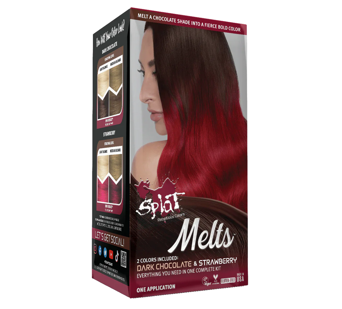 Melts Complete Kit with Bleach and 2 Semi-Permanent Colors - Dark Chocolate & Strawberry Melts Complete Kit with Bleach and 2 Semi-Permanent Colors - Dark Chocolate & Strawberry