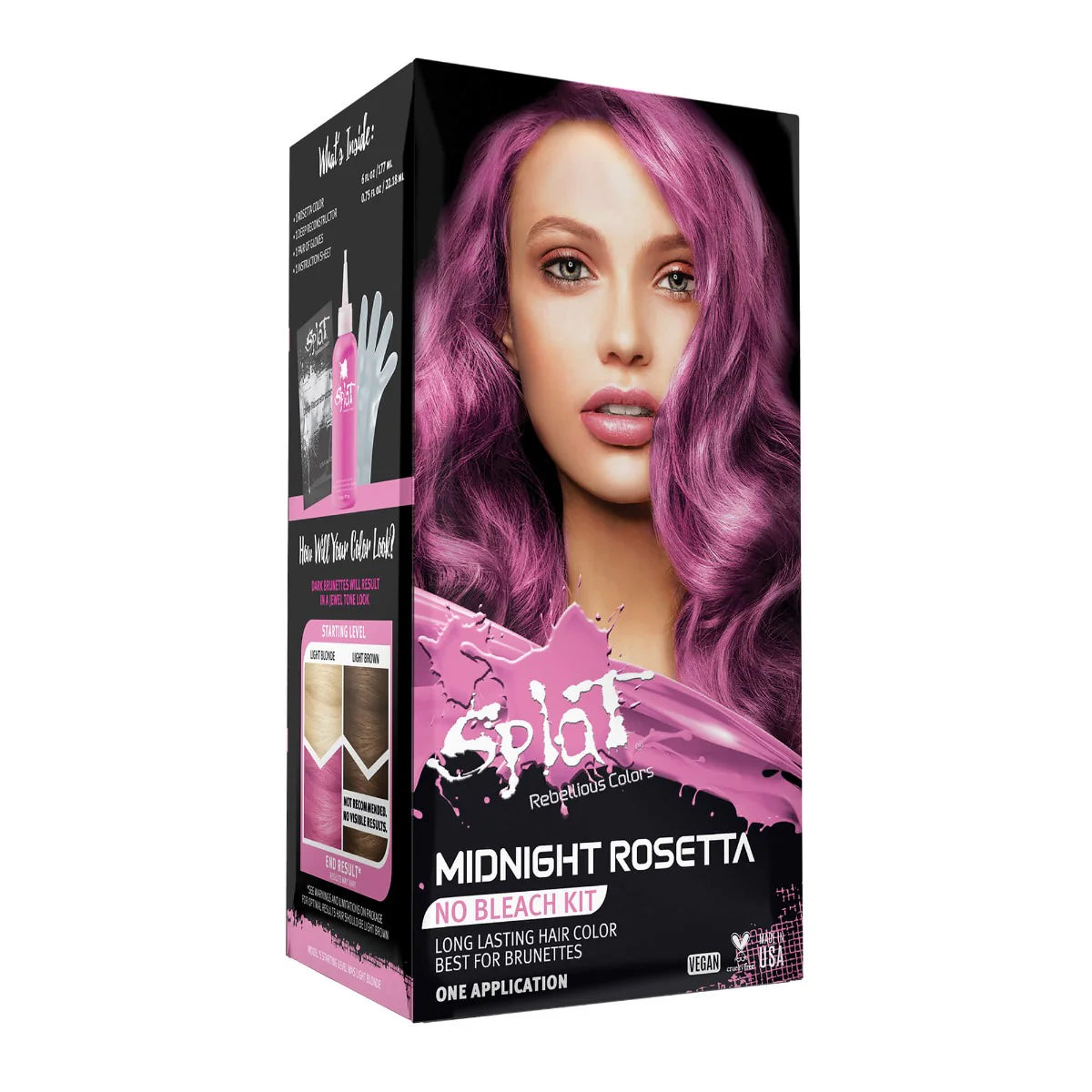 Midnight Rosetta No Bleach Pink Semi-Permanent Hair Dye Kit Midnight Rosetta No Bleach Pink Semi-Permanent Hair Dye Kit
